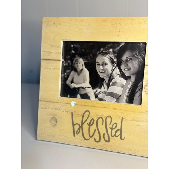 "Blessed" Square Picture Frame – Beige, Holds 5" x 7" Photo - Picture 4 of 8